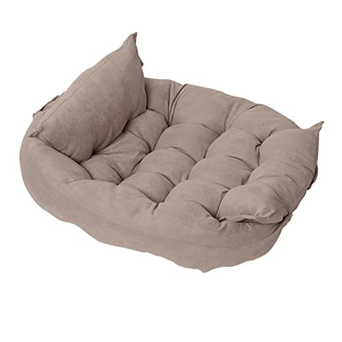 Suammiitstrieadea Weiches Sofa, Haustierbett, Katze, Hundebett, bequem, warm, Haustierbett, Schlafbett, Kissenbett, Khaki, Braun, Größe M Suammiitstrieadea Weiches Sofa, Haustierbett, Katze, Hundebett, bequem, warm, Haustierbett, Schlafbett, Kissenbett, Khaki, Braun, Größe M von Suammiitstrieadea