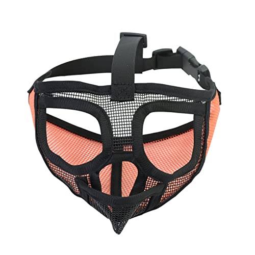 Verstellbare Hunde-Maske gegen Bellen, Beißen, Kauen, Netz-Maulkorb, Fellpflege, Zunge heraus, Orange, Größe L Verstellbare Hunde-Maske gegen Bellen, Beißen, Kauen, Netz-Maulkorb, Fellpflege, Zunge heraus, Orange, Größe L von Suammiitstrieadea