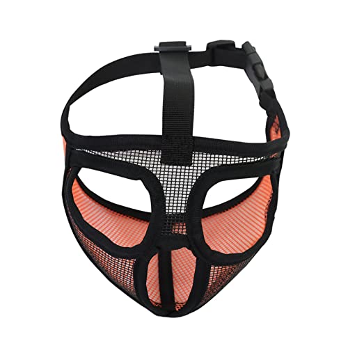 Verstellbare Hunde-Maske gegen Bellen, Beißen, Kauen, Netz-Maulkorb, Fellpflege, volles Netzgewebe, Orange, Größe L Verstellbare Hunde-Maske gegen Bellen, Beißen, Kauen, Netz-Maulkorb, Fellpflege, volles Netzgewebe, Orange, Größe L von Suammiitstrieadea