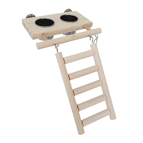 Vogel-Papageien-Spielplatz, Holzleiter, Sitzstange mit Futterbecher, für Fitness-Studio Vogel-Papageien-Spielplatz, Holzleiter, Sitzstange mit Futterbecher, für Fitness-Studio von Suammiitstrieadea