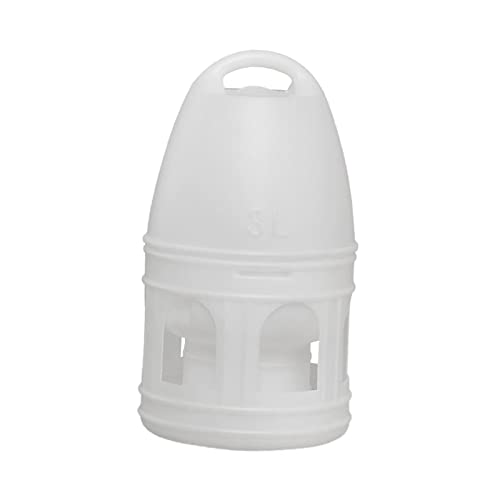 Vogel-Wassertränke für Sittiche, Hühner, Tauben, Futterspender mit hängendem Griff, weiß, 3 l von Suammiitstrieadea