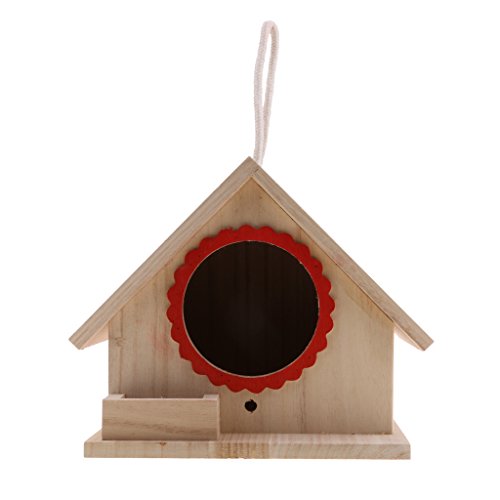 Vogelhaus Vogelhaus Hängende Nistkasten aus Holz mit Seil 20x23x18cm Vogelhaus Vogelhaus Hängende Nistkasten aus Holz mit Seil 20x23x18cm von Suammiitstrieadea