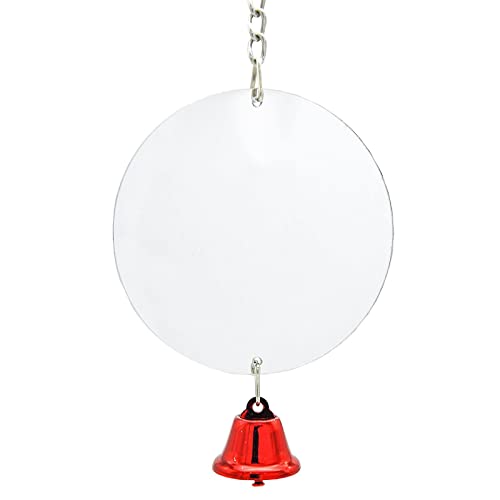 Vogelkäfig-Spiegel, hängende Glocke, bruchsicher, für Kanarienvögel, Nymphensittiche, 10 cm, rund, 10 cm Vogelkäfig-Spiegel, hängende Glocke, bruchsicher, für Kanarienvögel, Nymphensittiche, 10 cm, rund, 10 cm von Suammiitstrieadea