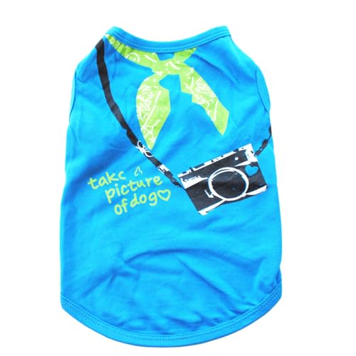 Welpen-Kleidung, Haustierbedarf, Hundeweste, einfacher Stil, Sommer, kleine Welpen, Sweatshirt, mehrere Größen, Pullover, Hunde-T-Shirts, blauer Himmel, Größe S Welpen-Kleidung, Haustierbedarf, Hundeweste, einfacher Stil, Sommer, kleine Welpen, Sweatshirt, mehrere Größen, Pullover, Hunde-T-Shirts, blauer Himmel, Größe S von Suammiitstrieadea