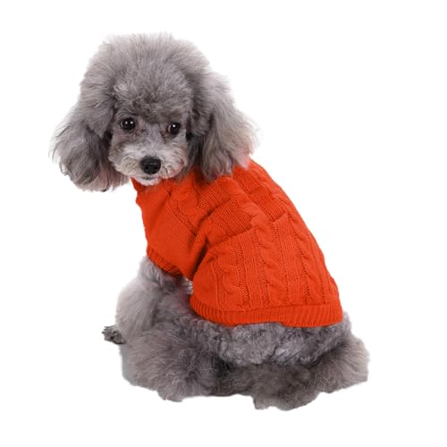 Welpen-Shirt, verschiedene Größen, Haustierpullover, klein, gestreift, Welpenbekleidung, dickes Outfit, Wärme, Hundepullover, Orange, Größe M Welpen-Shirt, verschiedene Größen, Haustierpullover, klein, gestreift, Welpenbekleidung, dickes Outfit, Wärme, Hundepullover, Orange, Größe M von Suammiitstrieadea