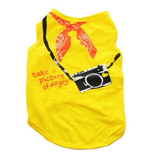 Welpenkleidung ohne Schnallen, Haustier-Shirt, atmungsaktiv, Hundeweste, Welpen-Sweatshirt, dünne Hunde-T-Shirts, Hellgelb, Größe S Welpenkleidung ohne Schnallen, Haustier-Shirt, atmungsaktiv, Hundeweste, Welpen-Sweatshirt, dünne Hunde-T-Shirts, Hellgelb, Größe S von Suammiitstrieadea