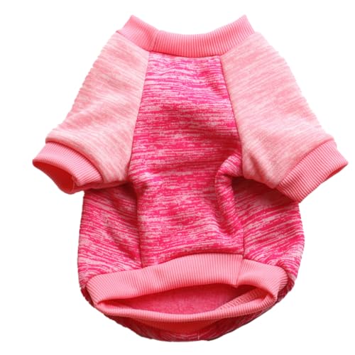 Winter-Weste, Kragen, Raglan, mehrfarbig, dehnbar, für kleine Hunde, Bulldogge, Rosenrot, Größe XS von Suammiitstrieadea