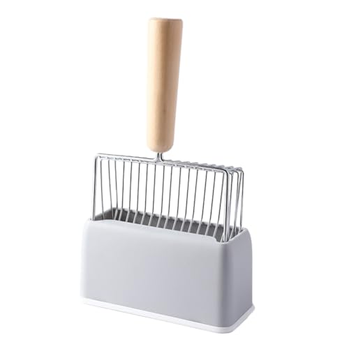 Suanzua Katzentoilette aus Metall mit Ständer, langlebig und leicht zu reinigen, grau Suanzua Katzentoilette aus Metall mit Ständer, langlebig und leicht zu reinigen, grau von Suanzua