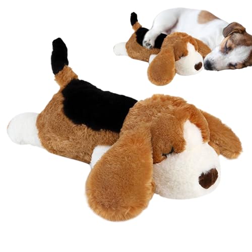 Sucritude Hund Herzschlag Spielzeug Für Welpen | Gefülltes Hundespielzeug | Weiches Trost Hilfsmittel Für Gesellschaft Beruhigung Stimulation Entspannung | Langeweile Linderung Zahnung Unterstützung von Sucritude