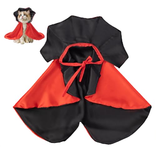 Sucritude Vampirumhang für Katzen,Haustier Halloween Umhang | Hexen Vampir Cape Kostüm Apparel Für Karneval Maskerade Sucritude Vampirumhang für Katzen,Haustier Halloween Umhang | Hexen Vampir Cape Kostüm Apparel Für Karneval Maskerade von Sucritude