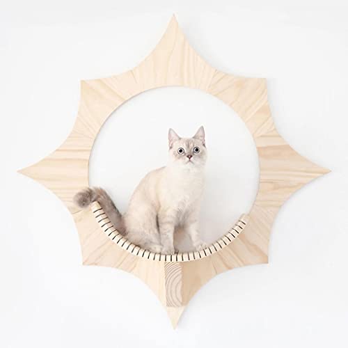DIY Wandmontierte Massivholz-Katzen-Sprungplattform Katzen-Klettergerüst Kratzbaum-Wand-Haustier-Möbel Demontieren Sie das Kätzchen-Sprungbrett von Sudemota