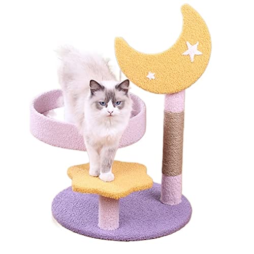 Dreischichtiger Katzenturm, Kletterstruktur for Haustiere, Sprungplattform for Kratzer, Spielzeug von Sudemota