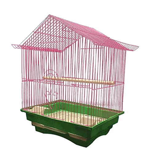 Vogelkäfig Vogelkäfig Kreativer Papagei Vogelkäfig Metall Akazie Vogel Klassische große Zahl Vogelkäfig Vogelkäfige Dekor ( Color : Pink ) von Sudemota