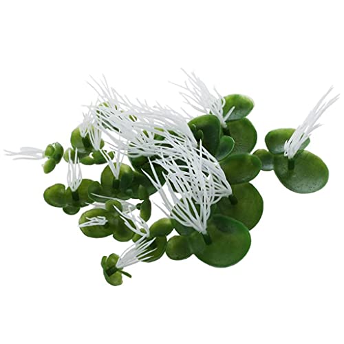 18pcs Künstliche Entenweeds Schweben Realistisch Ganze Jahr Über Verfügbare Aquarium Fischbogen Szene 3 Größe Grüner Blatt Mit Künstlicher Grünem Pflanzen von SueaLe