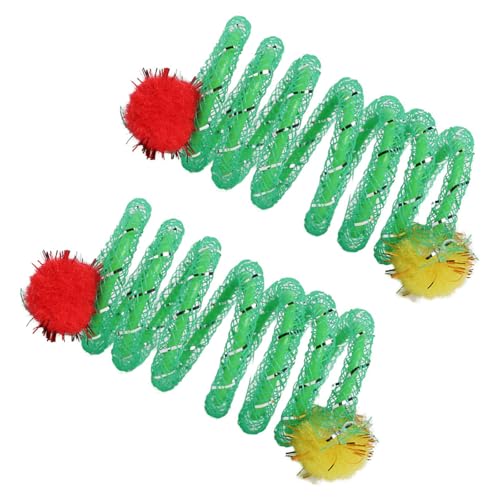2pcs Flexible Spulen Frühling Mit Plüsch Ballkatzen Spielen Spielzeug Ungiftiges Design Für Neue Haustierbesitzer Die Interaktionsgeschenk Verbessern 2pcs Flexible Spulen Frühling Mit Plüsch Ballkatzen Spielen Spielzeug Ungiftiges Design Für Neue Haustierbesitzer Die Interaktionsgeschenk Verbessern von SueaLe