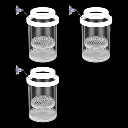 Praktische Plastikfischzüchterbox Zum Anheben In Aquarien Mit Saugnäpfe/schwimmender Brutschachtel 3PCs von SueaLe