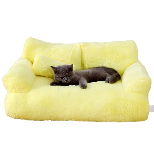 SueaLe Creative Haustier-Couchbett, Abnehmbarer Bezug, Nest für Hunde und Katzen, weiches Plüsch, bequemes Sofa, mehrere Farben von SueaLe