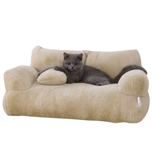 SueaLe Creative Haustier-Couchbett, Abnehmbarer Bezug, Nest für Hunde und Katzen, weiches Plüsch, bequemes Sofa, mehrere Farben von SueaLe