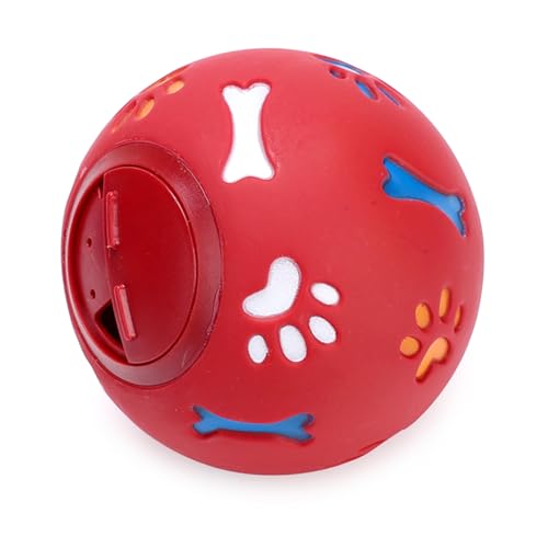 SueaLe Hunde-Kauspielzeug Vinyls, befüllbarer Leckerbissen-Ball, Beißspielzeug für Aggressive Kauer, auslaufendes Futterspielzeug für das Training der Zahnreinigung von SueaLe