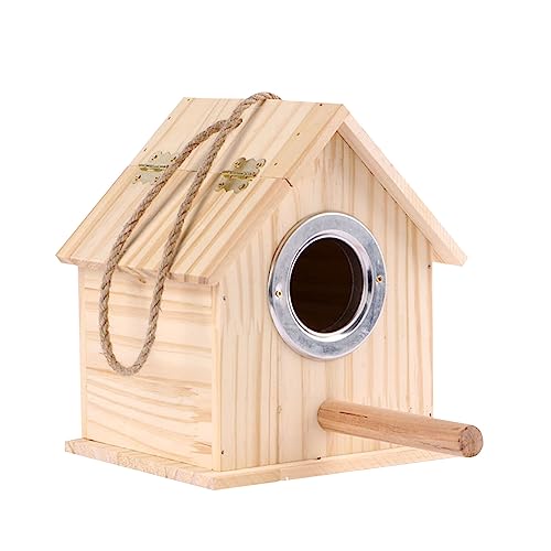 SueaLe Papageien-Aufzuchtbox zum Aufhängen, Vogelnest, Vogelkäfig, Haus, Holz, Paarungsbox für Turteltauben, Sittiche, Nymphensittiche, Wellensittiche, Sittiche von SueaLe