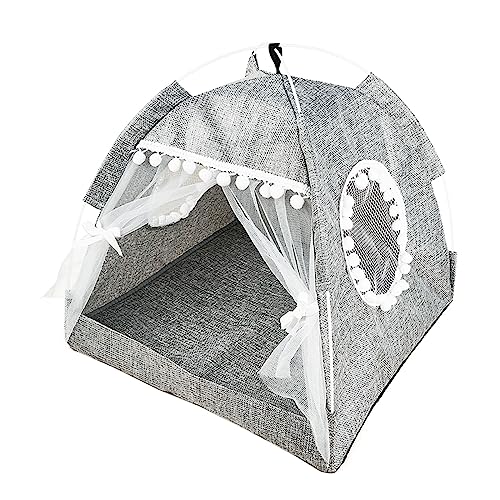 SueaLe Tragbares Zelt für Hunde und Katzen, leichtes Tipi für Haustiere im Freien, zum Ausruhen, Mehrfarbig, mückensicheres Haustierzelt von SueaLe