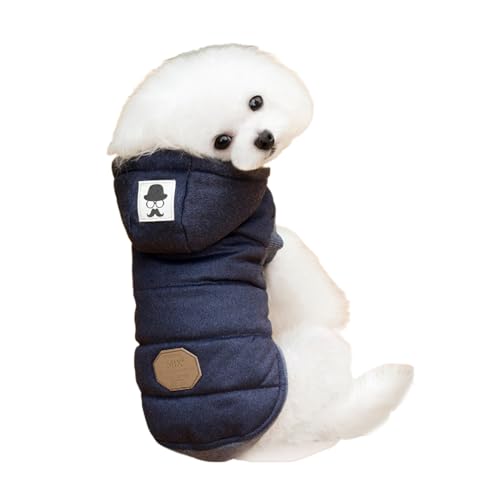 SueaLe winddichter Hundemantel, Overall, Warmer Hund für Jacke, kaltes Wetter, Haustier-Outfit, Kleidung, Welpen-Kapuzenpullover für kleine und mittelgroße Hunde, einfach von SueaLe