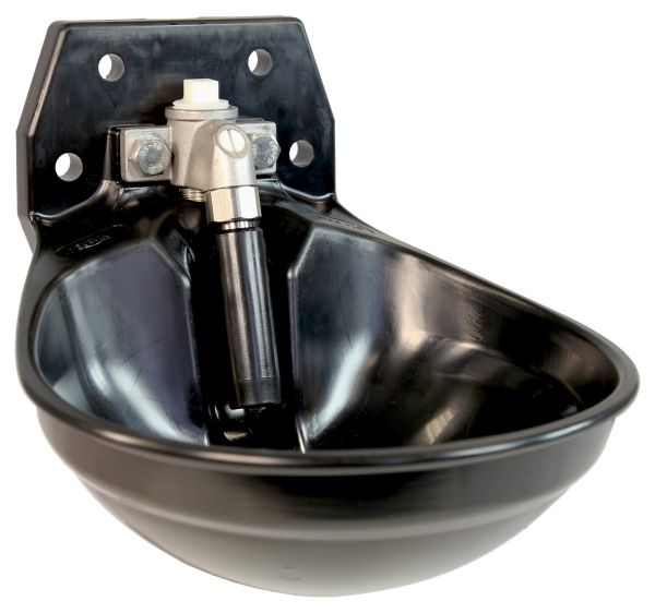 Suevia Tränkebecken Mod. 12P schwarz mit 3/4 Zoll Edelstahl-Ventil ... von Suevia