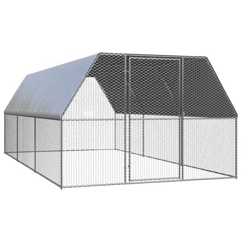 Sufrk Hühnerkäfig 3 x 6 x 2 m aus verzinktem Stahl, mit Sicherheitsschloss und wasserdichtem Sonnenschutz, Rahmen aus robustem Stahl, ideal für Hühner, Kaninchen und andere kleine Tiere Sufrk Hühnerkäfig 3 x 6 x 2 m aus verzinktem Stahl, mit Sicherheitsschloss und wasserdichtem Sonnenschutz, Rahmen aus robustem Stahl, ideal für Hühner, Kaninchen und andere kleine Tiere von Sufrk