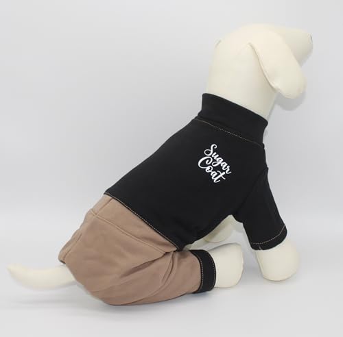 Sugar Coat Hundepullover, Sweatshirt mit 4 Beinen, Einteiler, für Katzen, Welpen, gemütlicher Schlafanzug, bequeme Baumwollmischung, Farbblock mit Lochtasche für die Leine, reflektierender Logo-Druck Sugar Coat Hundepullover, Sweatshirt mit 4 Beinen, Einteiler, für Katzen, Welpen, gemütlicher Schlafanzug, bequeme Baumwollmischung, Farbblock mit Lochtasche für die Leine, reflektierender Logo-Druck von Sugar Coat