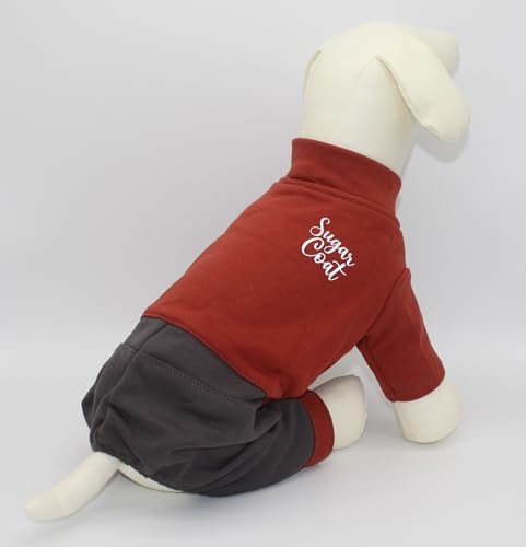 Sugar Coat Hundepullover, Sweatshirt mit 4 Beinen, Einteiler, für Katzen, Welpen, gemütlicher Schlafanzug, bequeme Baumwollmischung, Farbblock mit Lochtasche für die Leine, reflektierender Logo-Druck Sugar Coat Hundepullover, Sweatshirt mit 4 Beinen, Einteiler, für Katzen, Welpen, gemütlicher Schlafanzug, bequeme Baumwollmischung, Farbblock mit Lochtasche für die Leine, reflektierender Logo-Druck von Sugar Coat