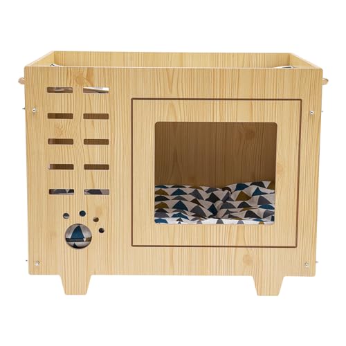 Katzenhaus, Haustierhaus für Katzen, Katzenhaus für Drinnen, in Form von Katzenpfoten, 55 * 40 * 44cm, Beige, für die meisten Katzen Katzenhaus, Haustierhaus für Katzen, Katzenhaus für Drinnen, in Form von Katzenpfoten, 55 * 40 * 44cm, Beige, für die meisten Katzen von SuhoFutus