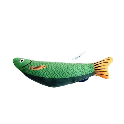 Katzenspielzeug, Katzenminze, 3D-Simulation von Goldfischen, Spielzeug für Kätzchen, Fisch Kissen, interaktiver Klang, Kauen, Bissen, Plüschspielzeug, Katzenzubehör (Green Style2) von SuiHeill