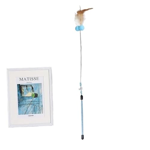 Katzenspielzeug aus Federn, Katzenspielzeug aus Stahldraht mit Glöckchen, Kratzspielzeug für Katzen, Teaser Stick Ball, Produkte für Haustiere (5) von SuiHeill