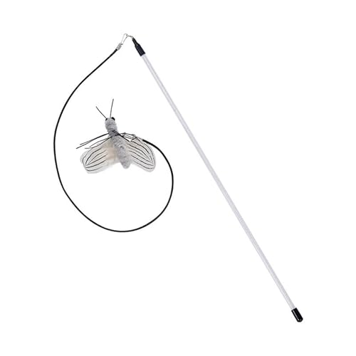 Neckerstab für Katzen, kleiner Insektenstab, fliegendes Katzenspielzeug mit Glöckchen, Zubehör für Katzen, Spielzeug für Haustiere, lustiges interaktives Spielzeug für Haustiere, Spielen von SuiHeill