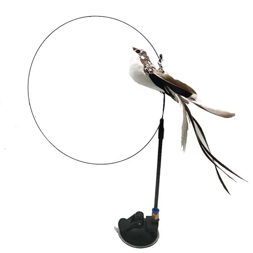 Simulation Interaktiver Vogel Lustige Katze Spielzeug Gefiederter Pelziger Vogel mit Glocke Spielzeug Saugen Kätzchen Spielen Zubehör für Haustiere (B-Sucker) von SuiHeill