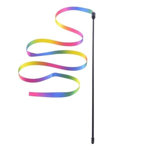 Spielzeug für Katzen, niedlich und lustig, Regenbogenstreifen, Stäbchen, Zauberstab zum Stacheln von Katzen, Spielzeug für Haustiere, interaktives Spielzeug, Zubehör für Katzen (1 Stück) von SuiHeill