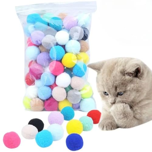 SuiHeill 70 Stück Plüschspielzeug für Katzen, Spielzeug für Katzen im Innenbereich zum Jagen, interaktives Katzenspielzeug von SuiHeill