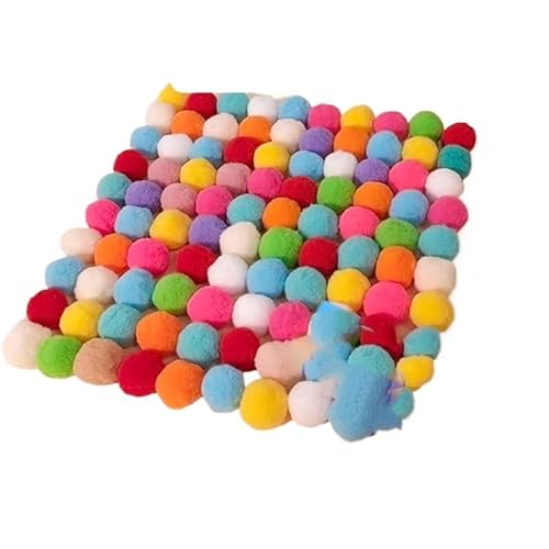 SuiHeill Katzenspielzeug, lustiges interaktives Spielzeug, der Plüschball wirft einen leisen Rückprallball zum Necken von Katzen, Mini-Shooting, kreativ, Zubehör für Haustiere (100 3 cm Balls) von SuiHeill