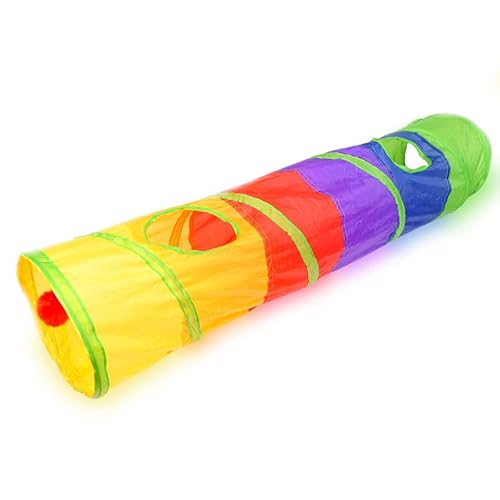 SuiHeill Tunnel für Katzen, faltbarer Schlauch für Haustiere, Spielzeug für drinnen und draußen, Spielzeug für Kätzchen, Puzzle, Übung, Versteck, Training von SuiHeill