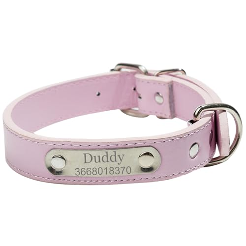Suiecuor Benutzerdefinierte Hundehalsband Leder Hundehalsband mit personalisierten Edelstahl Tag Hundehalsbänder klein mittel groß Suiecuor Benutzerdefinierte Hundehalsband Leder Hundehalsband mit personalisierten Edelstahl Tag Hundehalsbänder klein mittel groß von Suiecuor