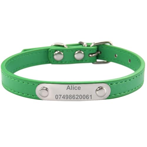 Suiecuor Personalisiertes Hundehalsband aus Leder Hundehalsband mit personalisierter Hundemarke aus Edelstahl Kleine Mittlere Große Hundehalsbänder Suiecuor Personalisiertes Hundehalsband aus Leder Hundehalsband mit personalisierter Hundemarke aus Edelstahl Kleine Mittlere Große Hundehalsbänder von Suiecuor