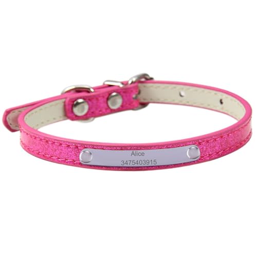 Suiecuor Personalisiertes Hundehalsband aus Leder mit personalisierter Namensschild aus Edelstahl Hundehalsbänder für kleine mittelgroße und große Hunde Suiecuor Personalisiertes Hundehalsband aus Leder mit personalisierter Namensschild aus Edelstahl Hundehalsbänder für kleine mittelgroße und große Hunde von Suiecuor