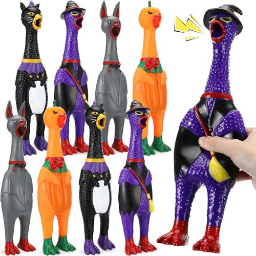 Suilung 8 Stück Silly Rubber Huhn schreiendes Huhn Hundespielzeug mit Quietscher, groß, quietschender Streich, Geräuschmacher für Party, Geschenk, Streich, Neuheit, Geschenke, Gummi-Hundespielzeug Suilung 8 Stück Silly Rubber Huhn schreiendes Huhn Hundespielzeug mit Quietscher, groß, quietschender Streich, Geräuschmacher für Party, Geschenk, Streich, Neuheit, Geschenke, Gummi-Hundespielzeug von Suilung