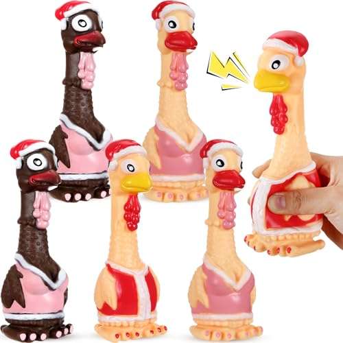Suilung Hundespielzeug aus weichem Gummi, quietschend, 17,8–20,3 cm, Kauspielzeug für Huhn, Hund, Kauspielzeug, schreiende Tierente, stehender Stock für Welpen, kleine, mittelgroße Haustiere Suilung Hundespielzeug aus weichem Gummi, quietschend, 17,8–20,3 cm, Kauspielzeug für Huhn, Hund, Kauspielzeug, schreiende Tierente, stehender Stock für Welpen, kleine, mittelgroße Haustiere von Suilung