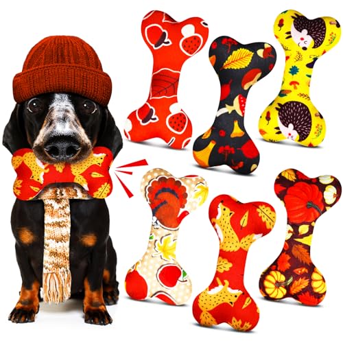 Suilung Hundespielzeug für Hunde, quietschend, weich, mit Baumwolle gefüllt, lustig, quietschend, niedlich, Kauspielzeug für kleine und mittelgroße Hunde, 6 Stück von Suilung