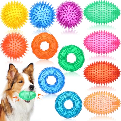 Suilung Quietschendes Fußballspielzeug für Hunde, 11,4 cm, Gummi-Kauspielzeug, interaktives und langlebiges Hundespielzeug, integrierter Quietscher für mittelgroße und große Hunde, Zahnreinigung und Suilung Quietschendes Fußballspielzeug für Hunde, 11,4 cm, Gummi-Kauspielzeug, interaktives und langlebiges Hundespielzeug, integrierter Quietscher für mittelgroße und große Hunde, Zahnreinigung und von Suilung