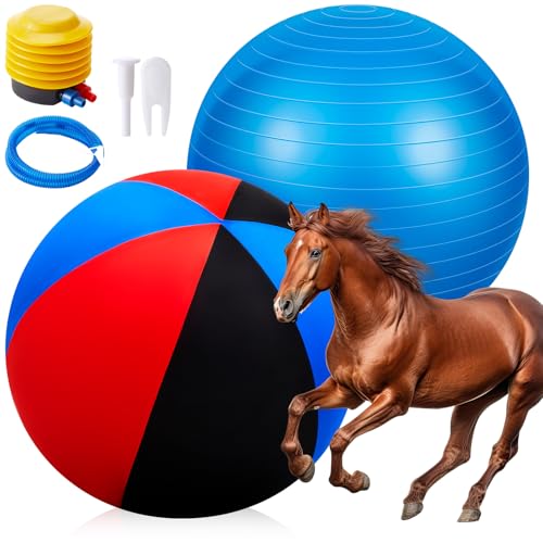 Suilung Riesiger Haustierball mit Abdeckung, 101,6 cm, Anti-Burst-Ball, bitte beobachten Sie den Videorekorder zum Aufpumpen, Pferde-Spielzeug für Pferde, Stall, Unterhaltung, Spielen, Pumpe im Suilung Riesiger Haustierball mit Abdeckung, 101,6 cm, Anti-Burst-Ball, bitte beobachten Sie den Videorekorder zum Aufpumpen, Pferde-Spielzeug für Pferde, Stall, Unterhaltung, Spielen, Pumpe im von Suilung