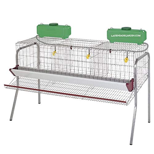 Suinga. Batterie für Haustiere mit 3 Abteilungen. Platz für 15 Hühner. Maße: 155 x 70 x 95 cm Inkl. Anti-Verschmutzungsschutz. Suinga. Batterie für Haustiere mit 3 Abteilungen. Platz für 15 Hühner. Maße: 155 x 70 x 95 cm Inkl. Anti-Verschmutzungsschutz. von Suinga