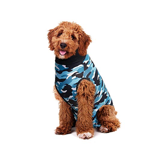 Suitical Recovery Suit Hund, M+, Blau Camouflage von Suitical