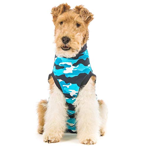 Suitical Recovery Suit Hund, M+, Blau Camouflage von Suitical